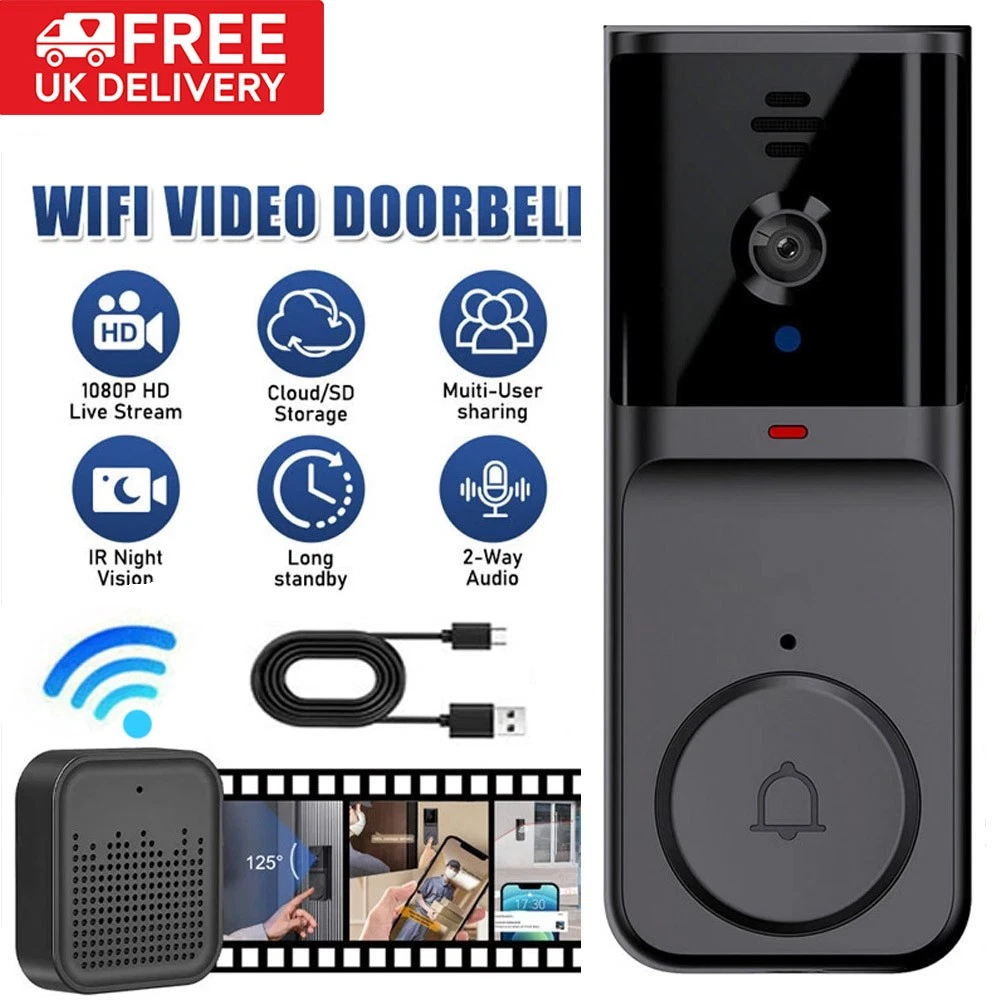 s-l1600 Smart WiFi Wireless Video Doorbell Security Ring Phone Camera Door Bell Intercom - Image 1